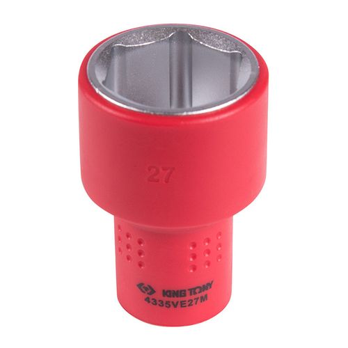 KING TONY (4335VE27M) Головка торцевая диэлектрическая шестигранная 1/2", 27 мм