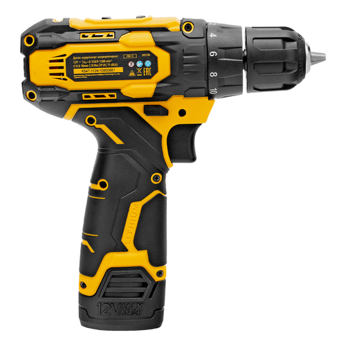 Дрель-шуруповерт аккумуляторная CDQ-12, Li-Ion, 12 В Denzel