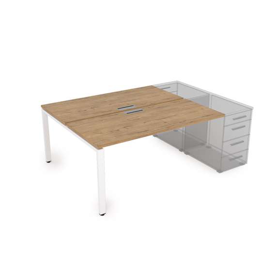 СТБ-П.974 Стол системы БЕНЧ на 2 рабочих места, приставной (1600*1435*750)