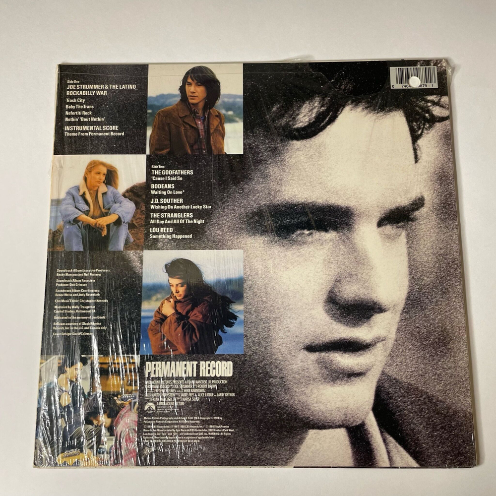 Винтажная виниловая пластинка LP Permanent Record Вечная Песня Music From The Motion Picture Soundtrack (USA 1988)