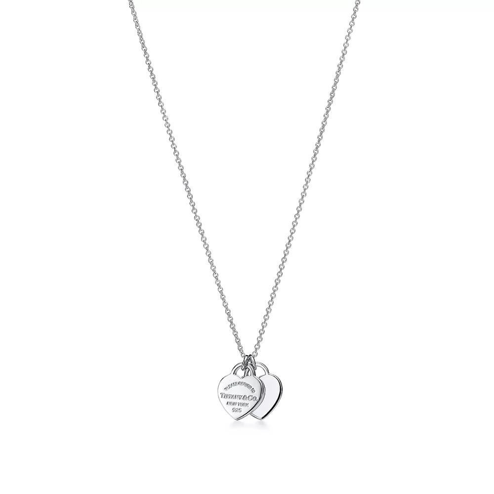 Подвеска из серебра, Tiffany💝 Двойное сердечко.В наличии