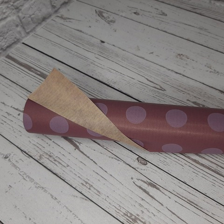 Крафт "Круги" СИРЕНЕВЫЙ НА КРАСНОМ 72см*10м