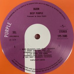 Deep Purple - Burn. Коллекционное издание. Orange Vinyl, LP