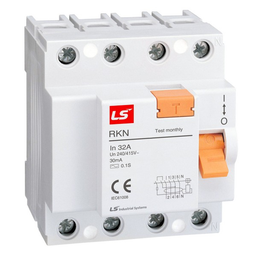УЗО 2П 63А 300мА LS Electric серии RKN тип АС