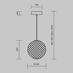 Подвесной светодиодный светильник Maytoni Bruma MOD397PL-L12B3K