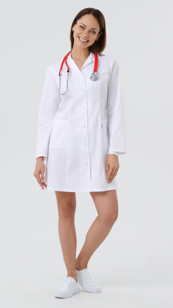 Халат медицинский Мини на кнопках CVC