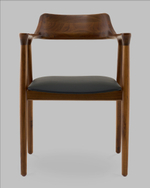 Стул Вудримини каркас дерево цвет темный орех экокожа черный