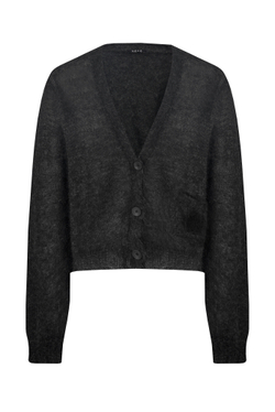 Серый кардиган из мохера