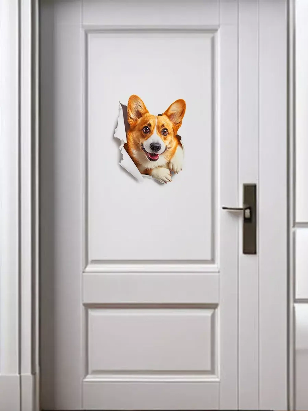 Наклейка с собачкой корги интерьерная прикольная