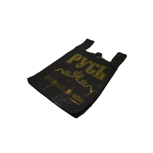 Пакет майка 30+17х55 (А12) Русь черн 100/1000