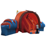 Коммерческий надувной батут с крышей "Рожок"