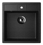 МОЙКА ULGRAN КВАДРАТНАЯ КЕРАМОГРАНИТ U-406 ЧЕРНЫЙ 308