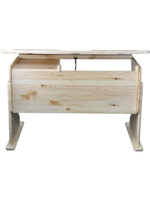 Растущая парта Рио трансформер для школьника 120х60х62 см / стол письменный деревянный с наклонной столешницей из массива сосны