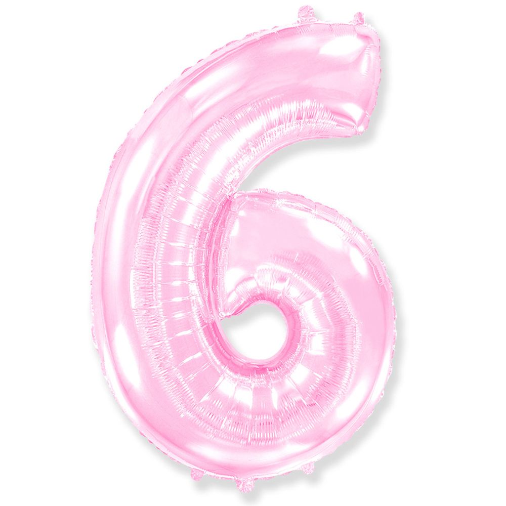 Цифра "6" розовый