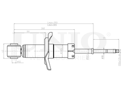 Амортизатор газовый задней подвески UNIO SAB-10526