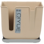 Подставка для столовых приборов «Стиль» 16*15*7,5см 3 секции с поддоном пластиковая, микс