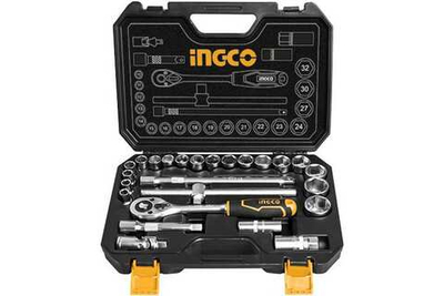 INGCO Набор головок 1/2" с трещоткой 25шт INDUSTRIAL HKTS12251