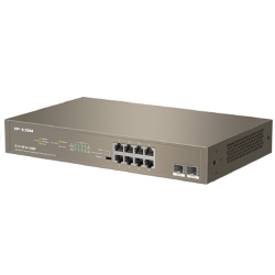 Коммутатор IP-COM G1110P-8-150W Коммутатор PoE неуправляемый 10-Ports 10 / 100 / 1000 Base-T + 2-Ports 1000 Base-X SFP / 8-Ports PoE (PoE бюджет 130W)