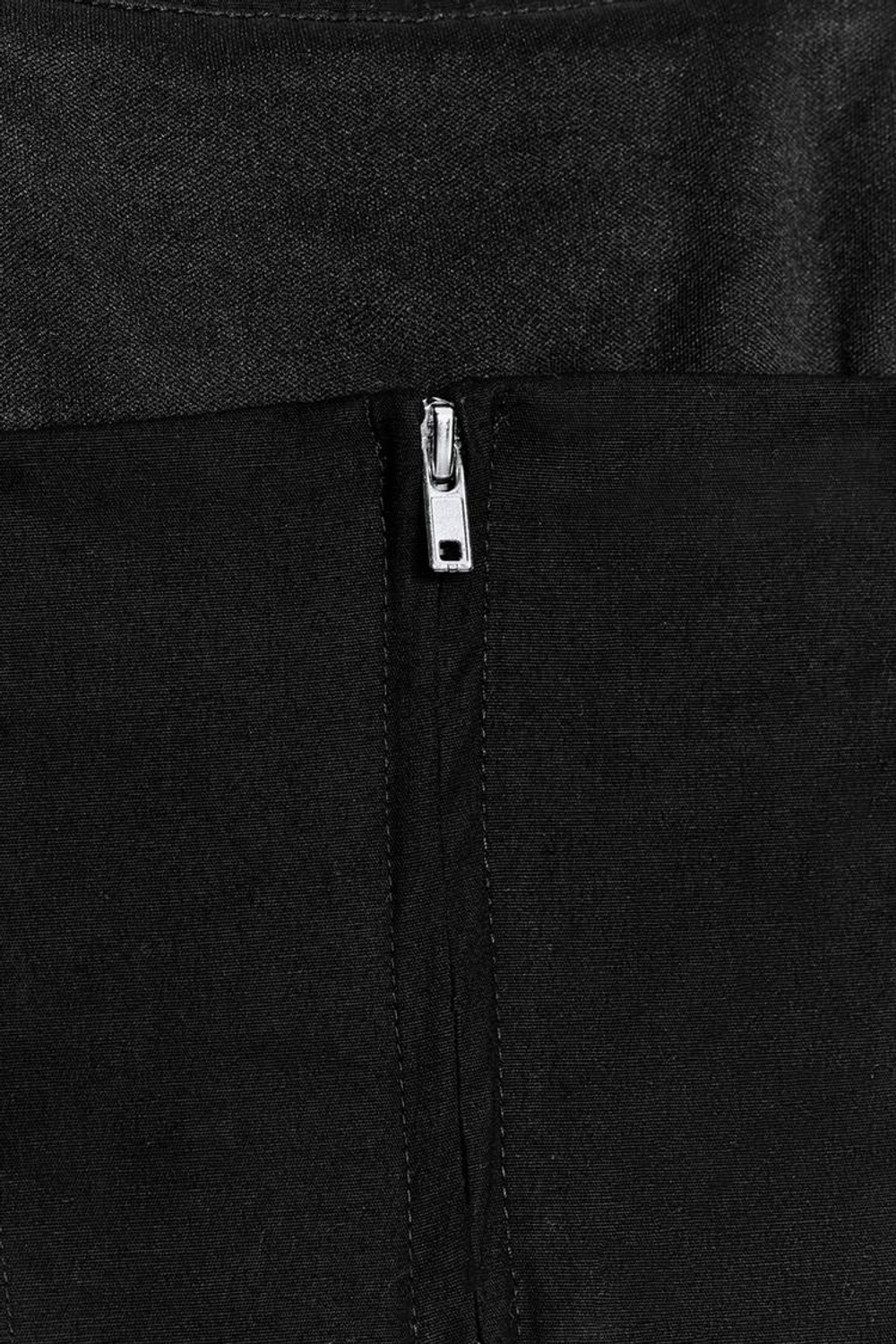 ZARA КРОП-ТОП-КОРСЕТ ИЗ ПОПЛИНА, ЧЕРНЫЙ