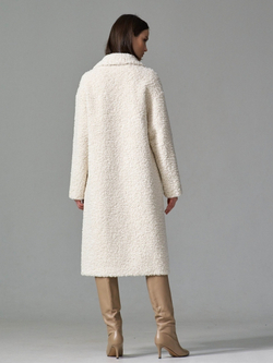 Шуба искусственная тедди чебурашка, белая, SilverFox