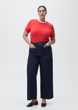 Джинсы wideleg с карманами