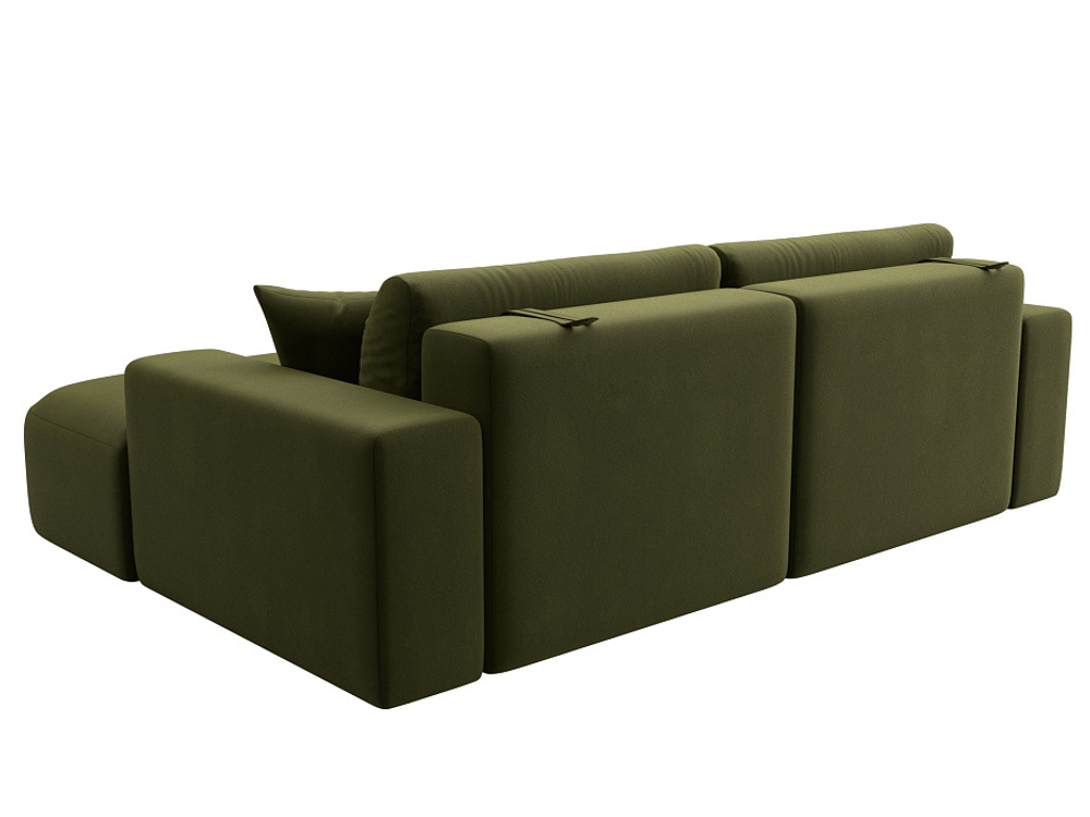 Диван угловой Лига-036 НПБ Классик правый угол МИКРОВЕЛЬВЕТ Зеленый