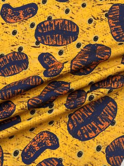 Хлопок Stella Jean с желтым абстрактным принтом и зернами кофе