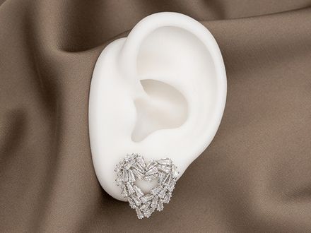 Серьги-гвоздики "Сердце. small" 21,5мм