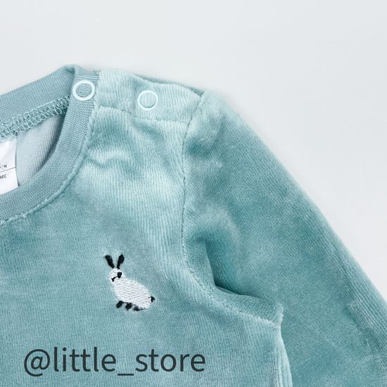 Платье велюровое "Пушок" Морская волна