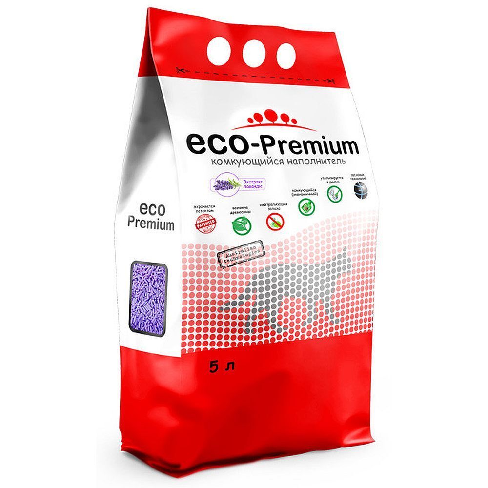 ECO Premium Лаванда наполнитель древесный  1,9 кг 5 л