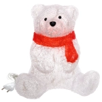 Фигура светодиодная «Мишка» 27*20*25 см, 30 ламп LED, (авторежим), 220V, Белый