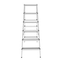 Стремянка двусторонняя 6 ступеней алюминиевая