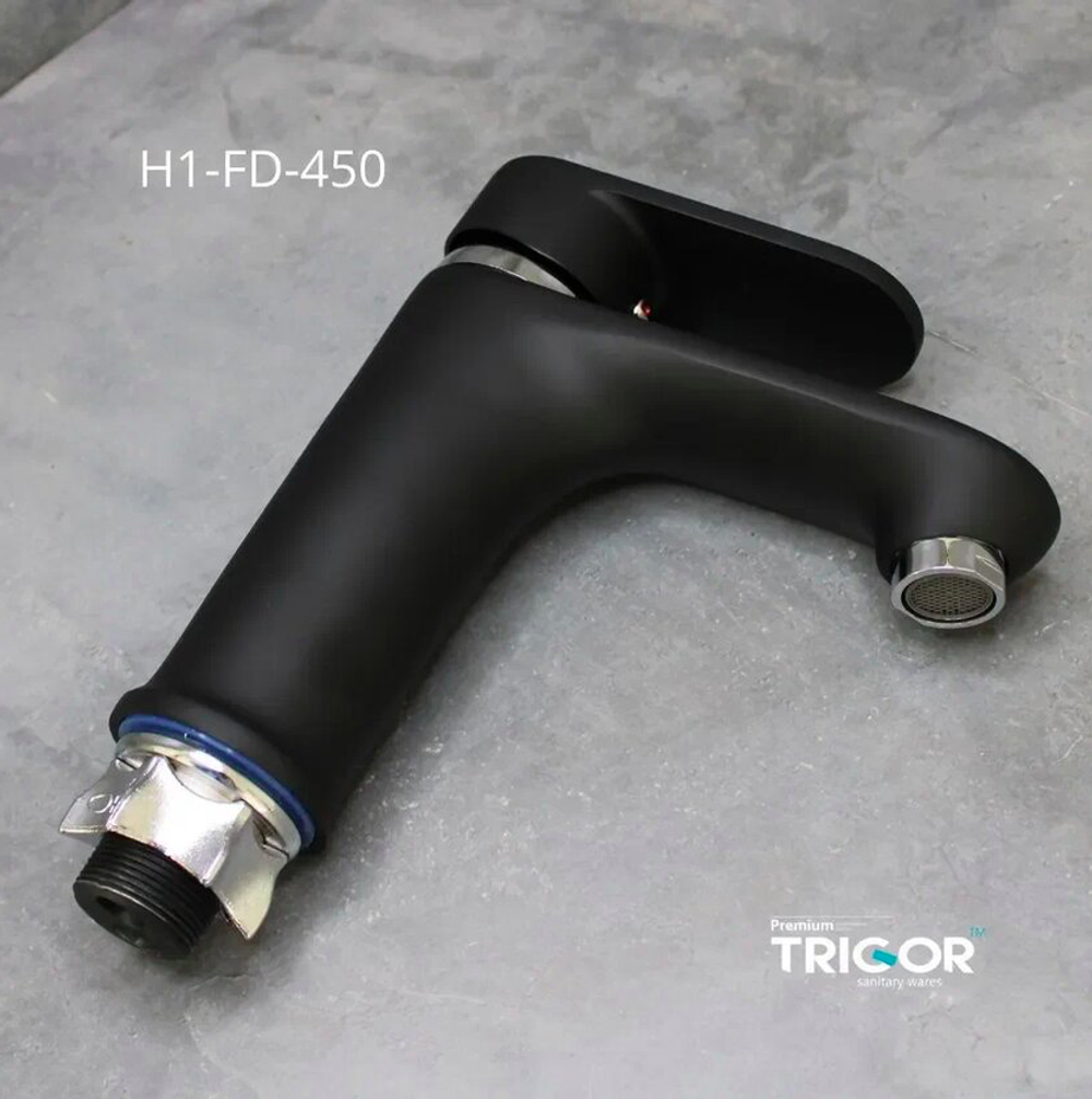 Смеситель для раковины TRIGOR однорукий черный H1-FD-450
