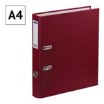 Папка-регистратор OfficeSpace, 50мм, бумвинил, с карманом на корешке, бордовая