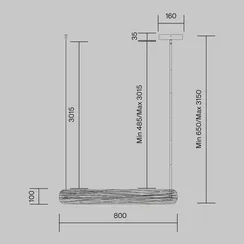 Подвесной светильник Фростум / Frostum 2700-4000К 20Вт Maytoni mod439pl-l20bsk