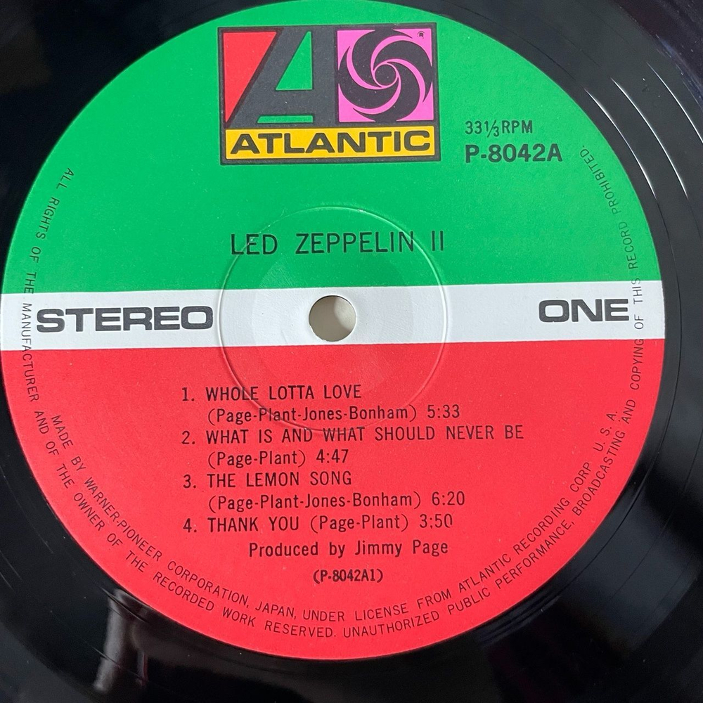 Винтажная виниловая пластинка LP Led Zeppelin II (Japan 1971) (Obi) (Poster) Bring It On Home