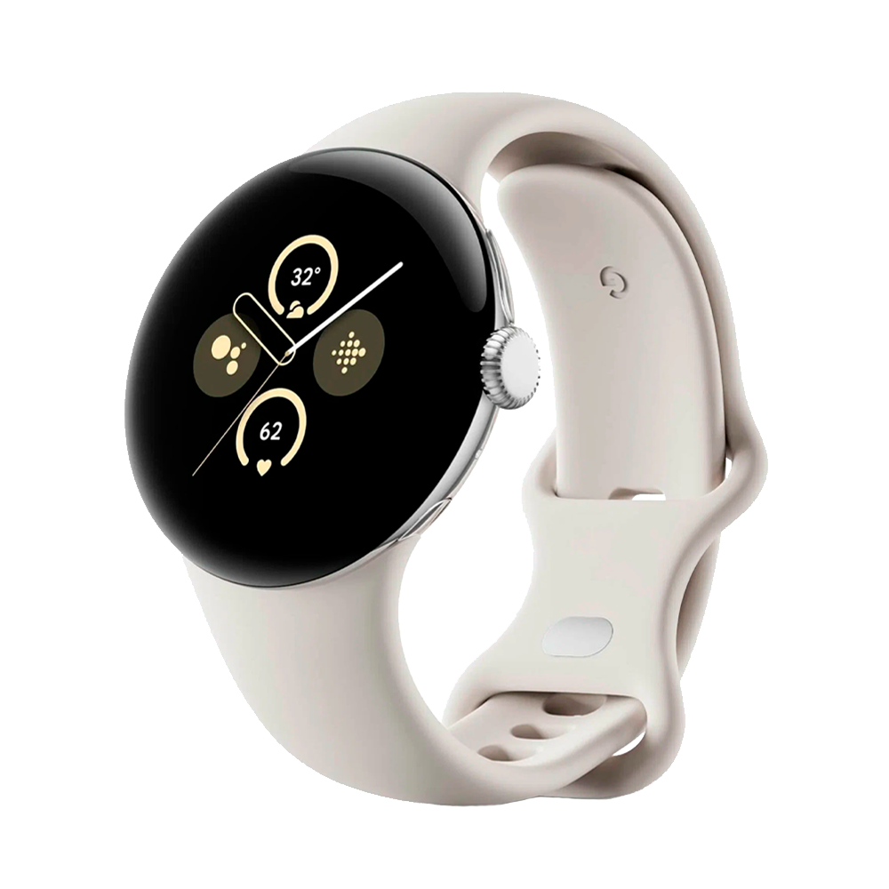 Умные часы Google Pixel Watch 2 Wi-Fi 41mm, Silver/Porcelain (Полированный серебристый корпус, ремешок фарфорового цвета)