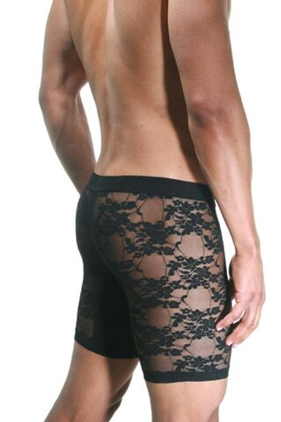 Мужские трусы-боксеры с кружевным вставками Doreanse Black Lace (Размер: S) (Цвет: черный)
