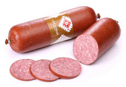 Колбаса варено-копченая "Сервелат Ореховый" Брест