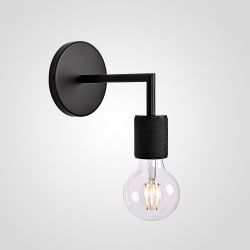 Бра Rh Utilitaire Single Sconce Black By Imperiumloft