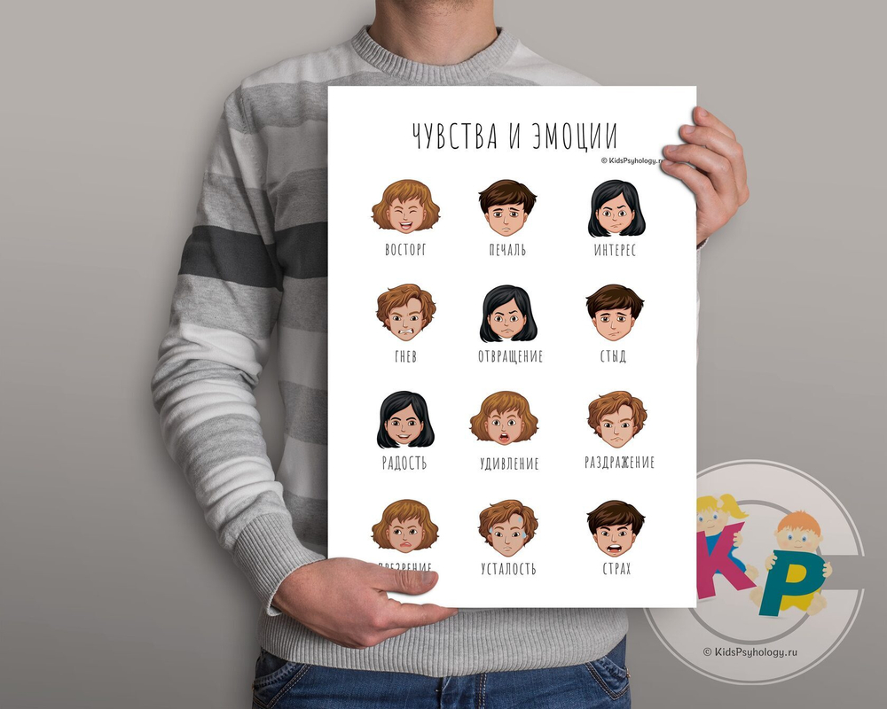 Плакат, демонстрационный материал "Чувства и эмоции"