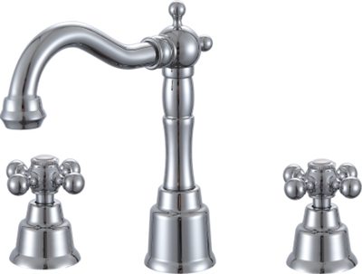 09014  Смеситель на борт раковины (3-отв) "GANZER"  (10/1шт)