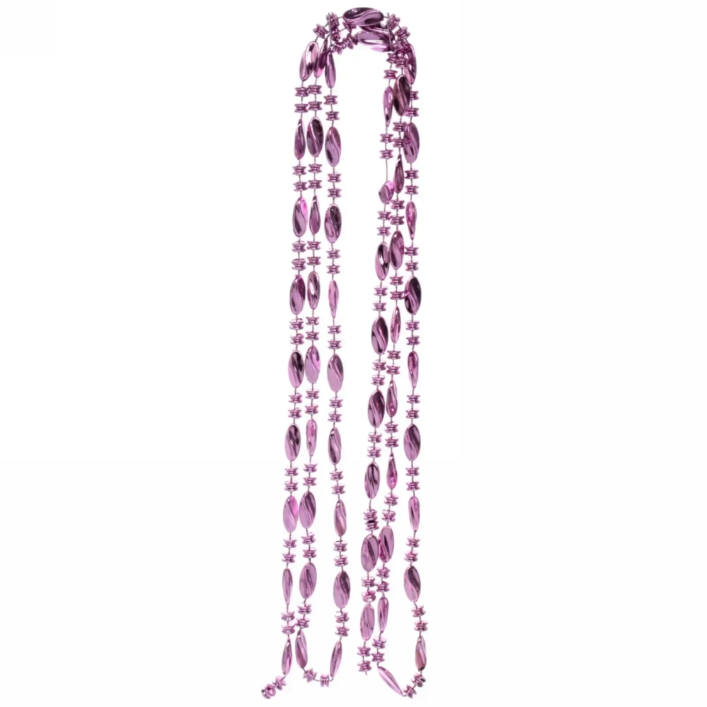 Бусы на ёлку 2м «Льдинка», Фиолетовый