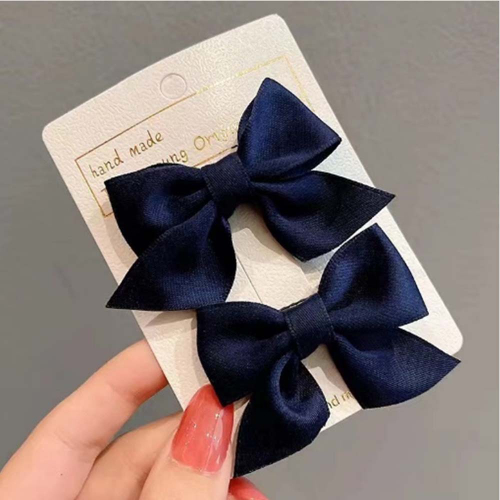 Заколки-бантики 2шт (синие)