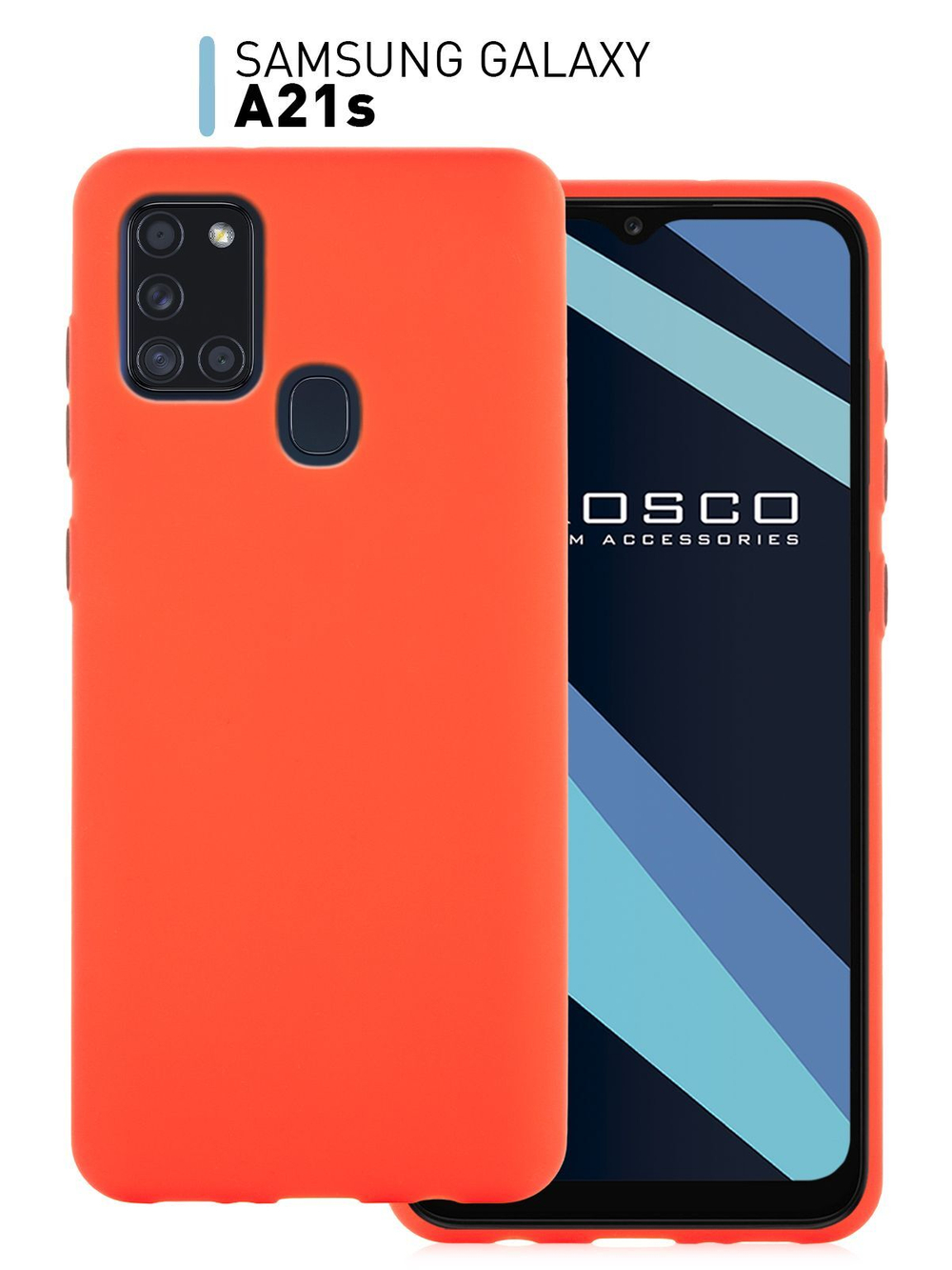 Чехол ROSCO для Samsung Galaxy A21s оптом (арт. SS-A21S-FRESH-RED-BLACK)