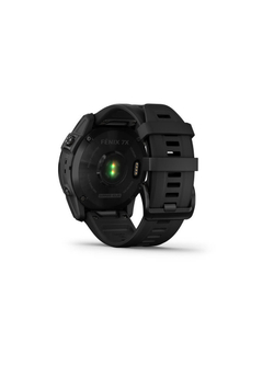 Garmin Fenix 7X Sapphire Solar Black титановый DLC с силиконовым ремешком (010-02541-23)