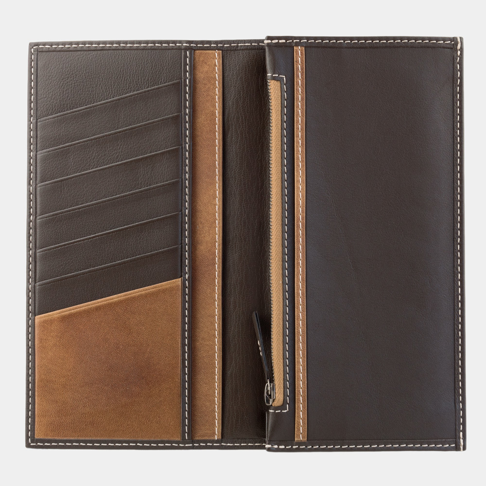 Кошелек Eclair из кожи теленка, темно-коричневого цвета