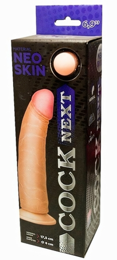 Фаллоимитатор из кибер-кожи Cock Next на присоске (17,5 см) (Цвет: телесный)