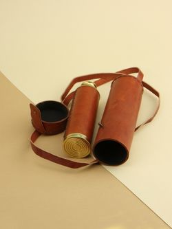 Nautical Подзорная труба в кожаном футляре