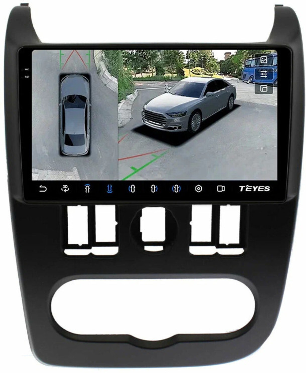 Магнитола для Lada Largus 2012-2021 - Teyes CC3-2K-360 на Android 10, 2K QLED, 6Гб+128Гб, CarPlay, 4G SIM-слот, 4 камеры в комплекте